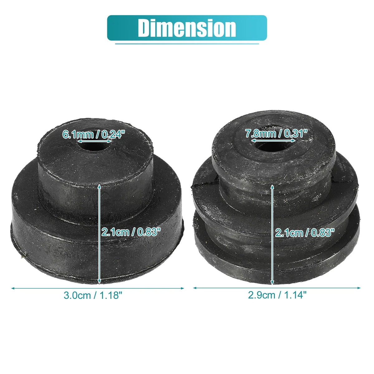 Set of 4 Rubber Pads for Honda Condenser