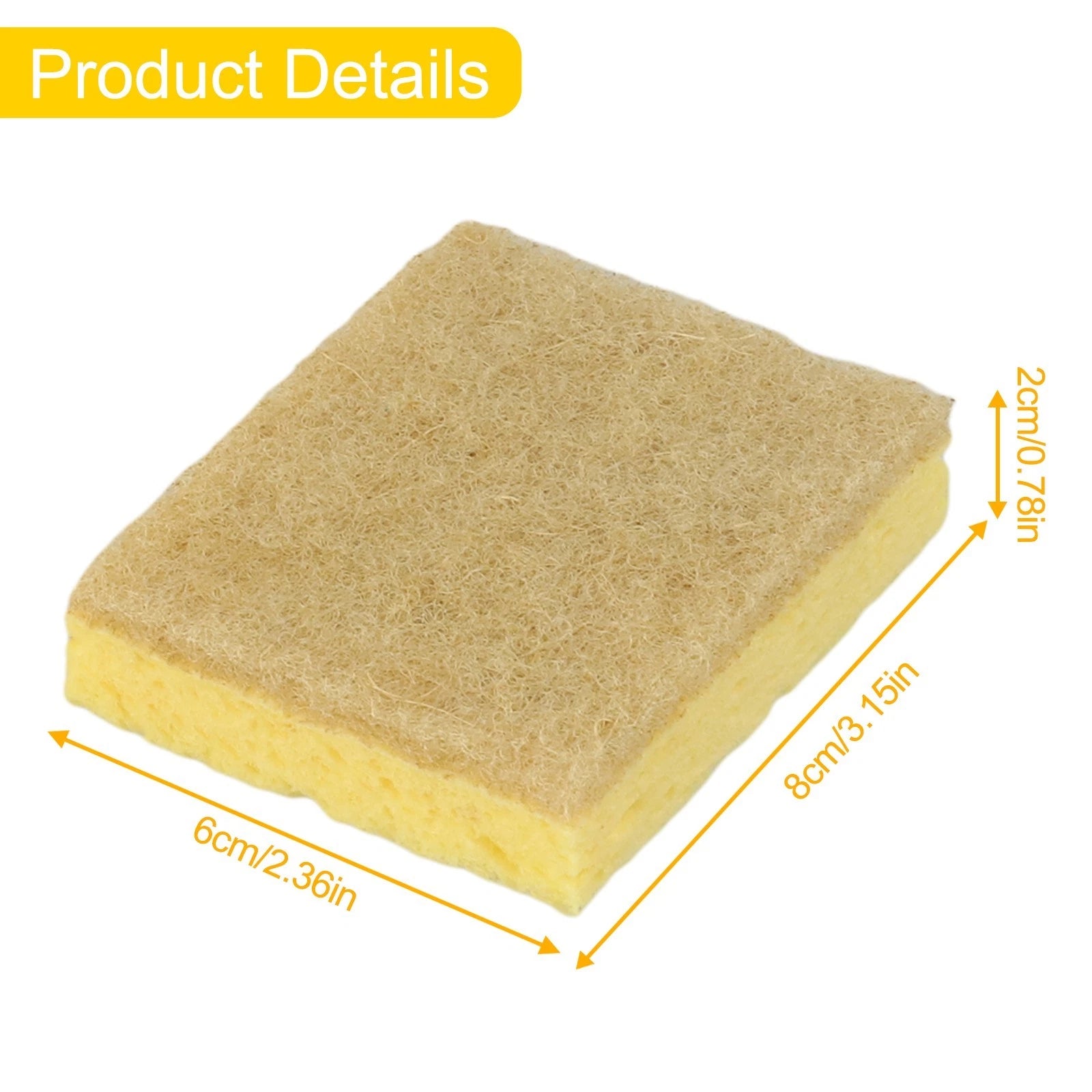 Absorbent Dishcloth for Kitchen Worktops (8x6x2cm) Eco-Friendly