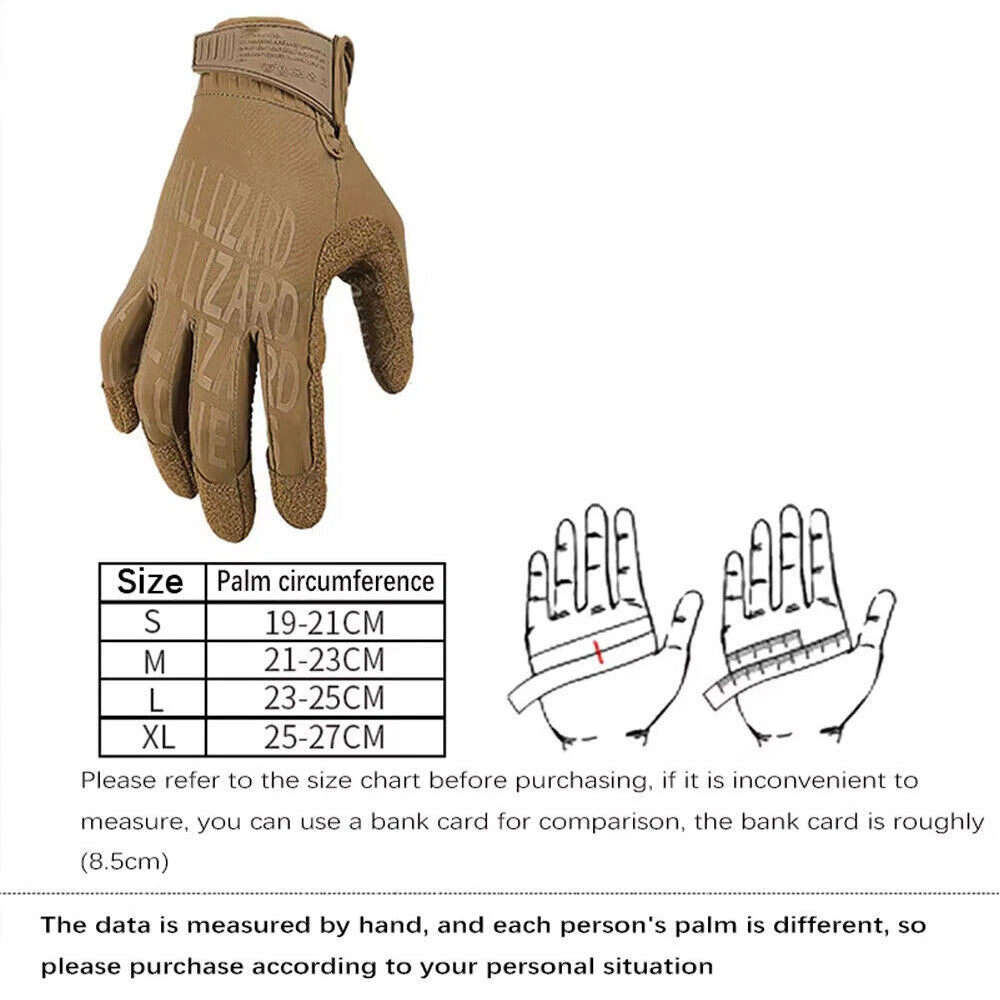 Anti Slip Tactical Gloves for Motorcycle Full Finger Touch Screen (2010–2023)