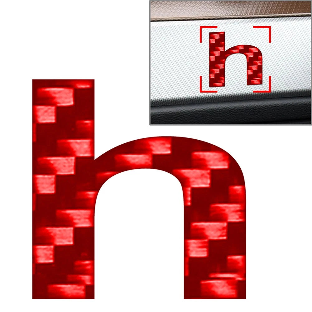 Red Lowercase Alphabet Letter Decals for Door Wall Window Badge