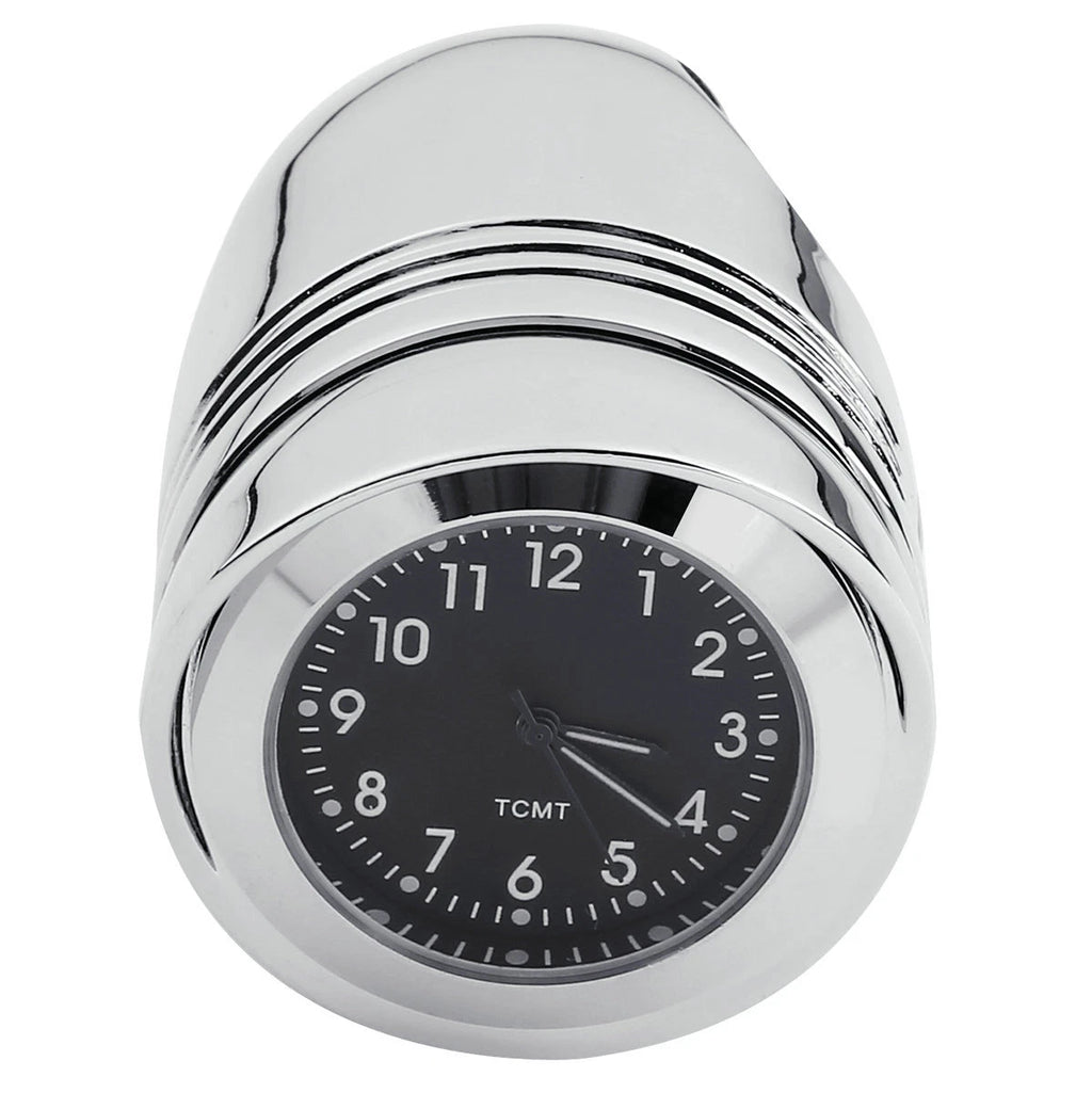 Chrome Handlebar Mount Clamp Clock for Harley Dyna (1 1/4")