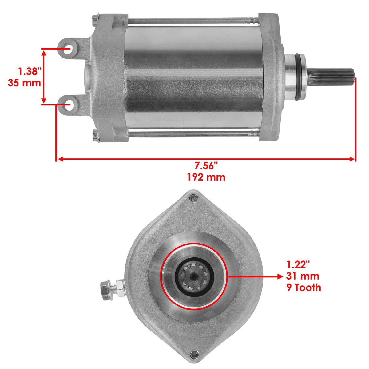 Starter Replacement for Suzuki Motorcycle GSX1300R Hayabusa (2003–2007)
