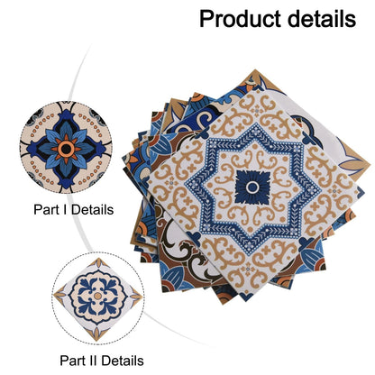 Set of 24 Tile Stickers for Kitchen Decor (10x10cm)