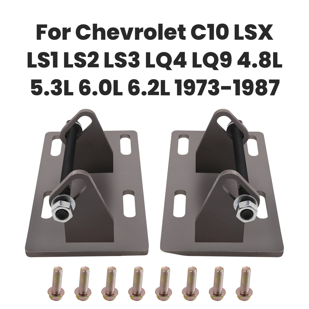 2X Engine Motor Mount Swap Conversion Adapter Plates for Chevy C10 (1960–1987)