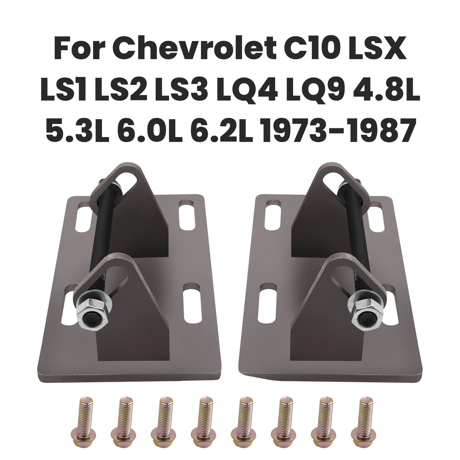 2X Engine Motor Mount Swap Conversion Adapter Plates for Chevy C10 (1960–1987)