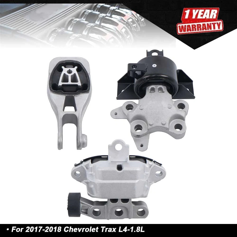 3X Engine Mounts & Trans Mount for Chevrolet Trax (2017–2018) L4-1.8L