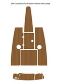 EVA Foam Teak Floor Pad Mat for Crownline 202 BR (2004)