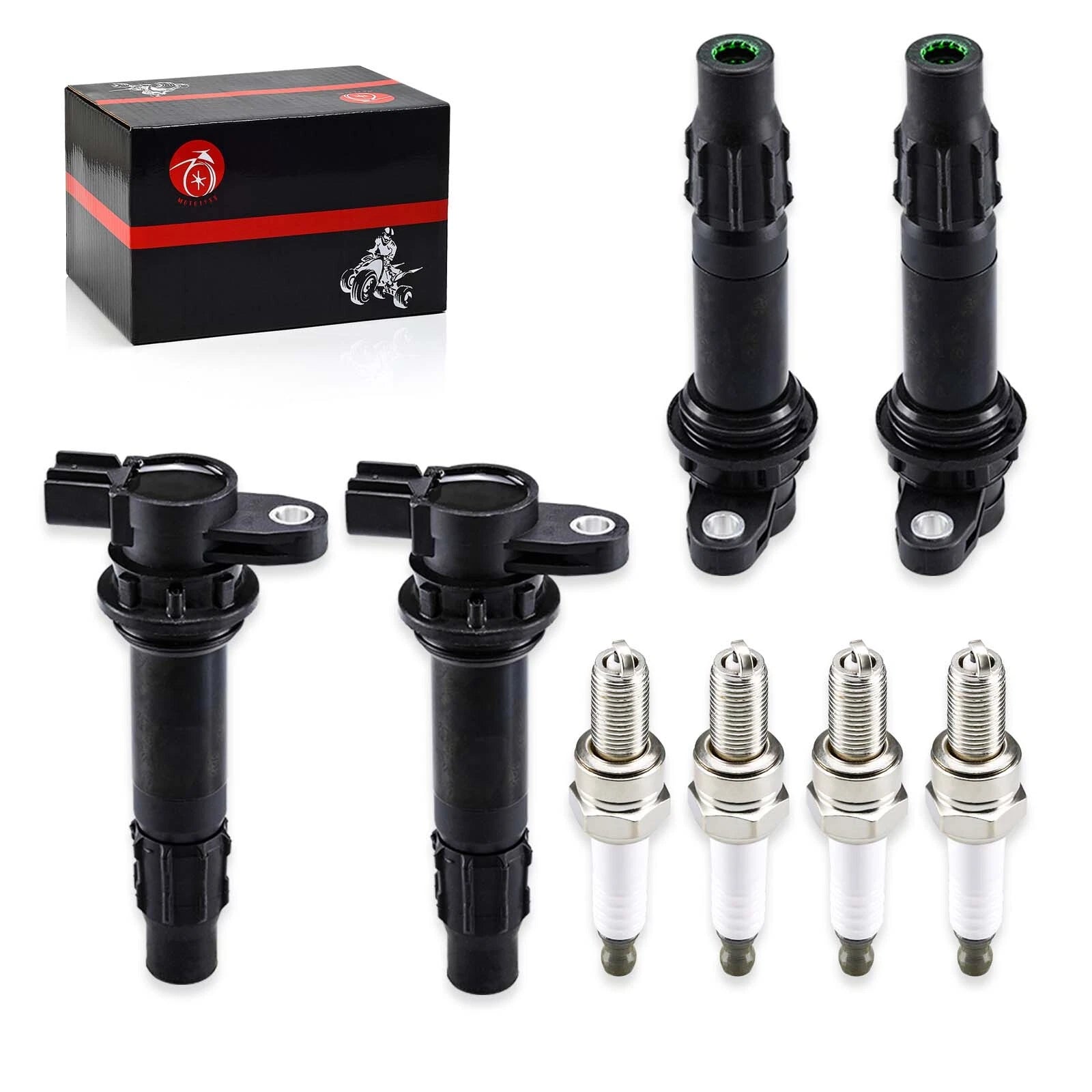 Set of 4 Ignition Coils for Yamaha (6B6-82310-00-00, 6D3-82310-01-00, 6D3-82310-00-00)