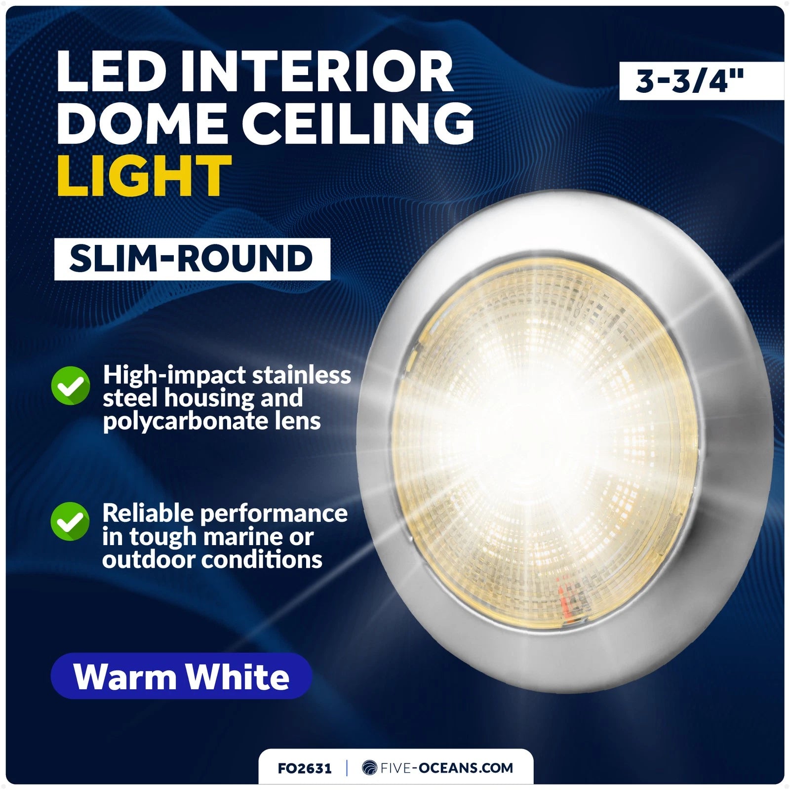 LED Interior Dome Light for Various Vehicles (12V)