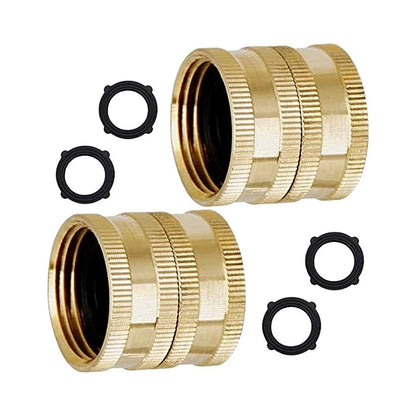 3/4 Inch Solid Brass Female to Female Garden Hose Adapter