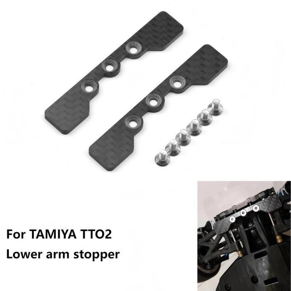 Carbon Fiber Lower Arm Stopper Plate for Tamiya TT02 (110)
