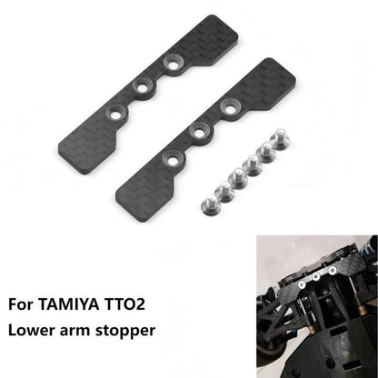 Carbon Fiber Lower Arm Stopper Plate for Tamiya TT02 (110)