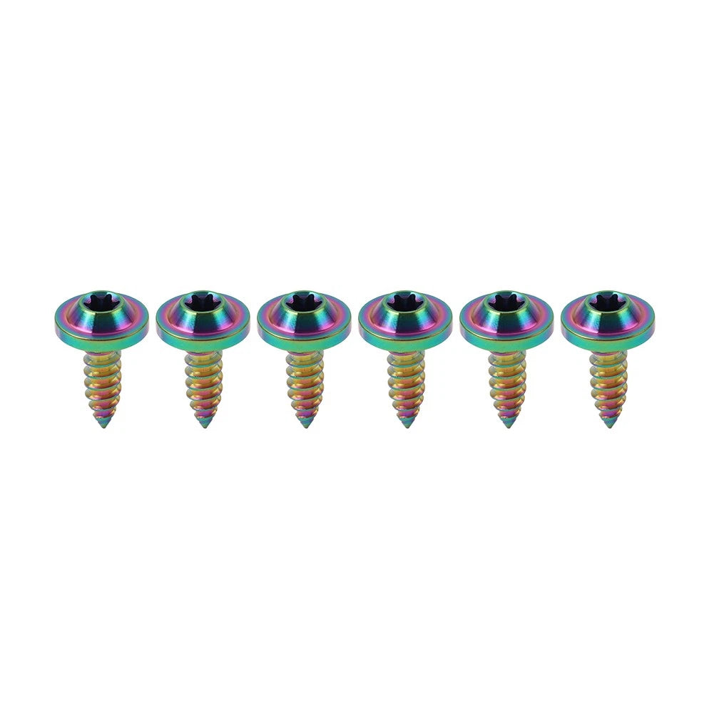 6pcs Titanium Bolts Truss Torx Head Self Tapping Screws M5x15mm Fastener GZ