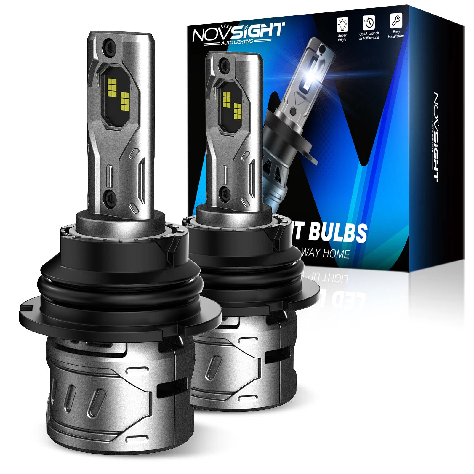 2X 9007 HB5 LED Headlight Bulbs for Low Beam (6000K)