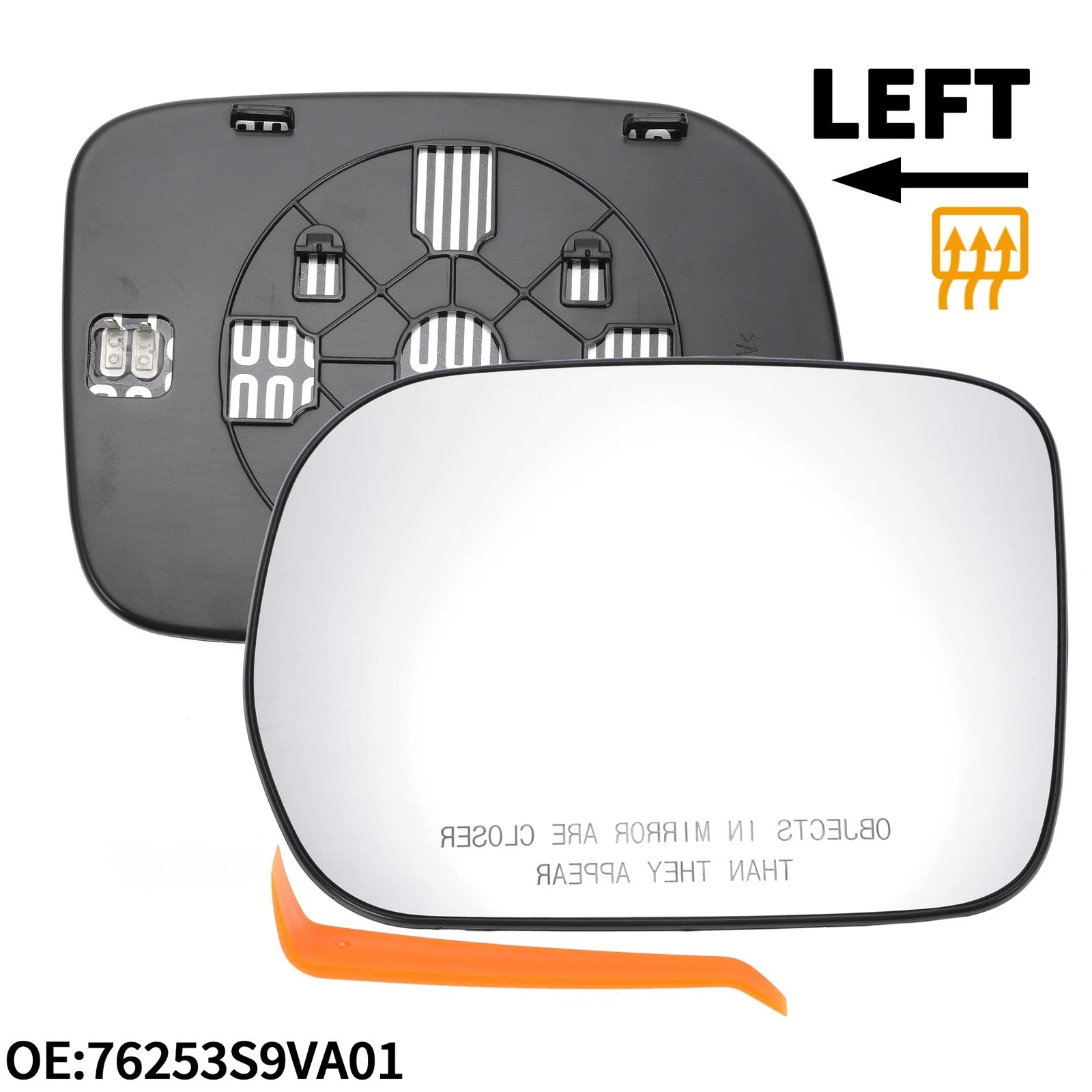 Heated Left Side Mirror Glass Replacement for Honda Pilot (2003–2008)