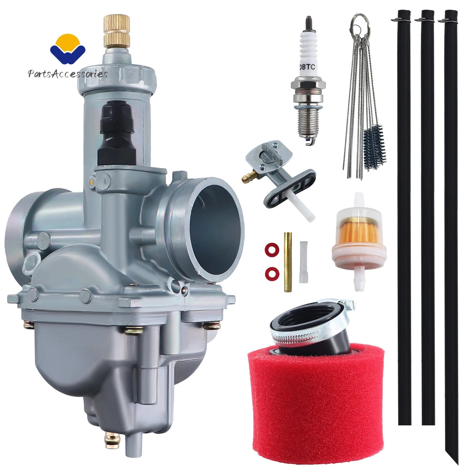 Carburetor with Air Filter & Fuel Filter for Kawasaki Bayou 220 KLF220A (1988–2002)