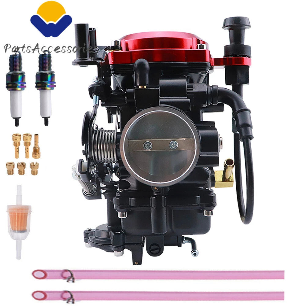 CV40MM Red Carburetor for Harley-Davidson Sportster 883 1200 (1988–2023)
