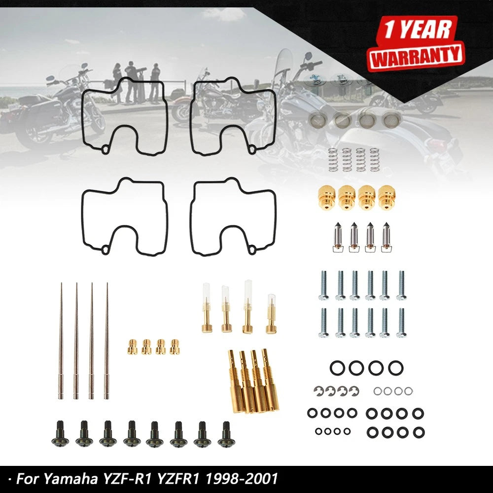 Rebuild Kit for Yamaha YZF-R1 (1998–2001) - Carburetor Gaskets Jets Main