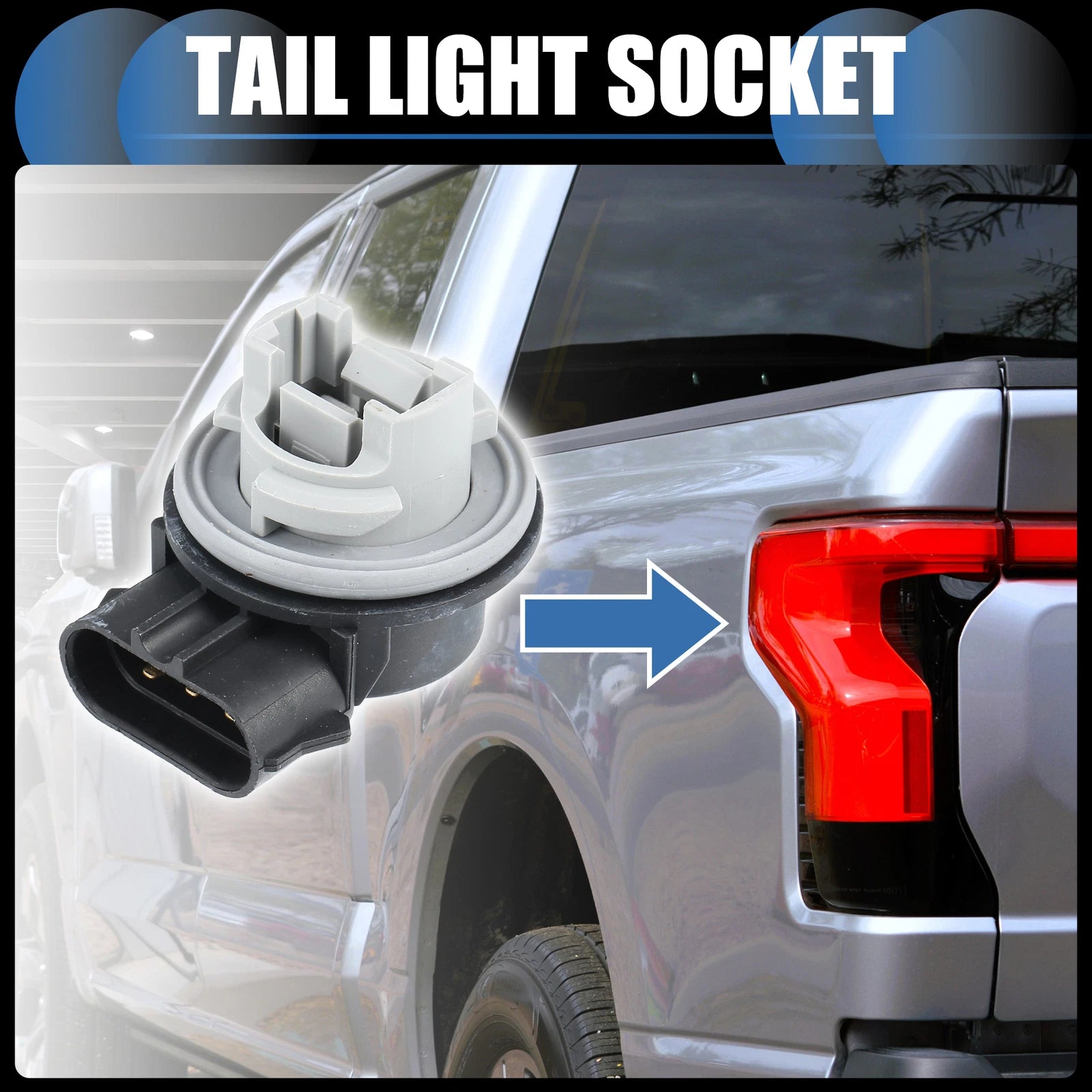 2X Tail Light Socket No.F1TZ-13411 for Ford Mustang Focus
