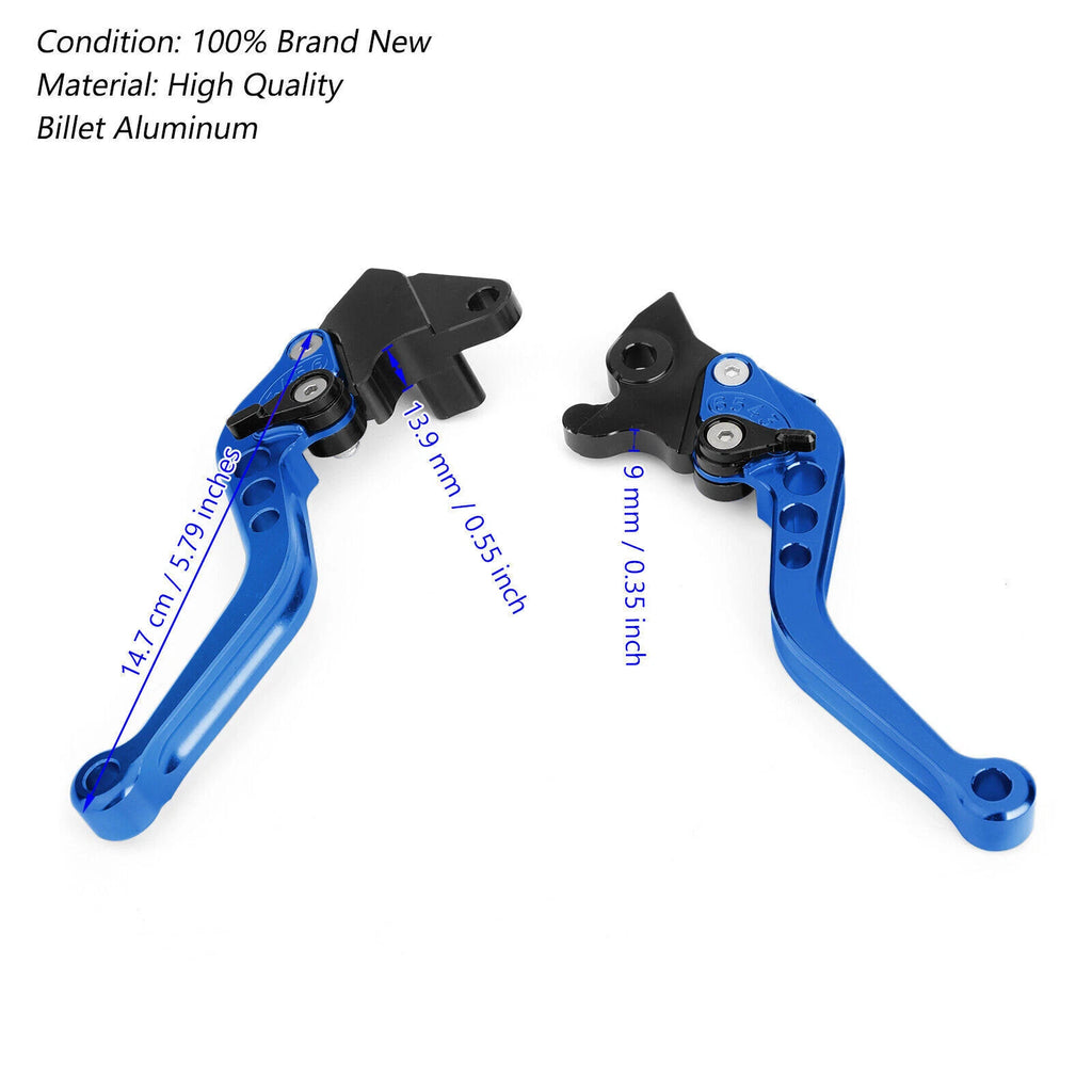 Set of 2 Brake Clutch Levers for Yamaha YZF-R15 (2008–2014) Blue T9