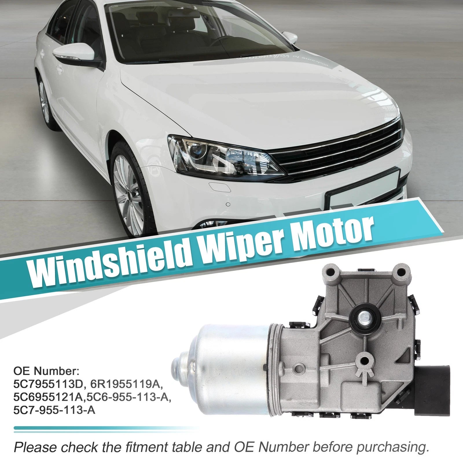 Windshield Wiper Motor Replacement for Volkswagen Jetta (2011–2015)