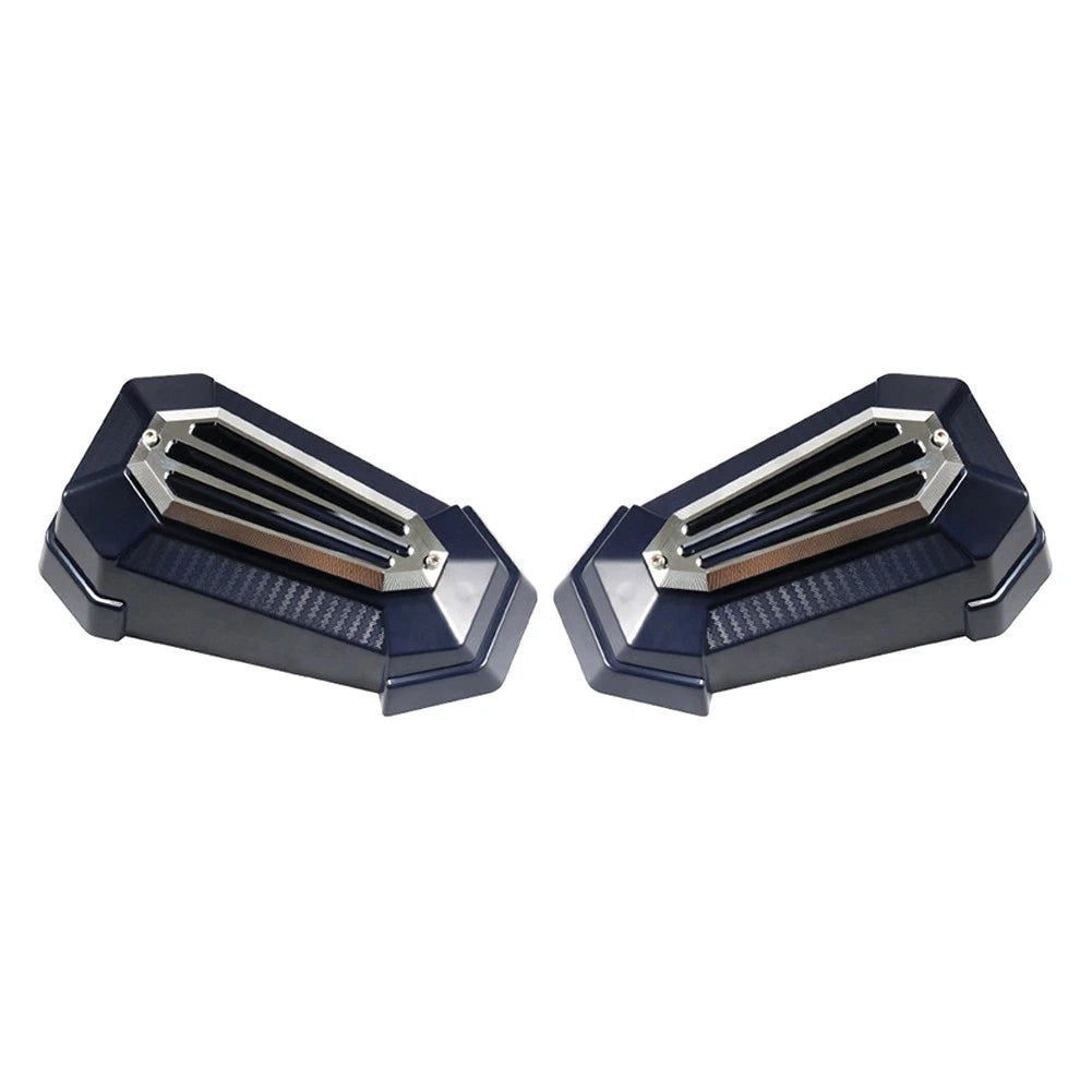 Handguard Shield Deflector for BMW Honda Harley (Universal) Blue Silver