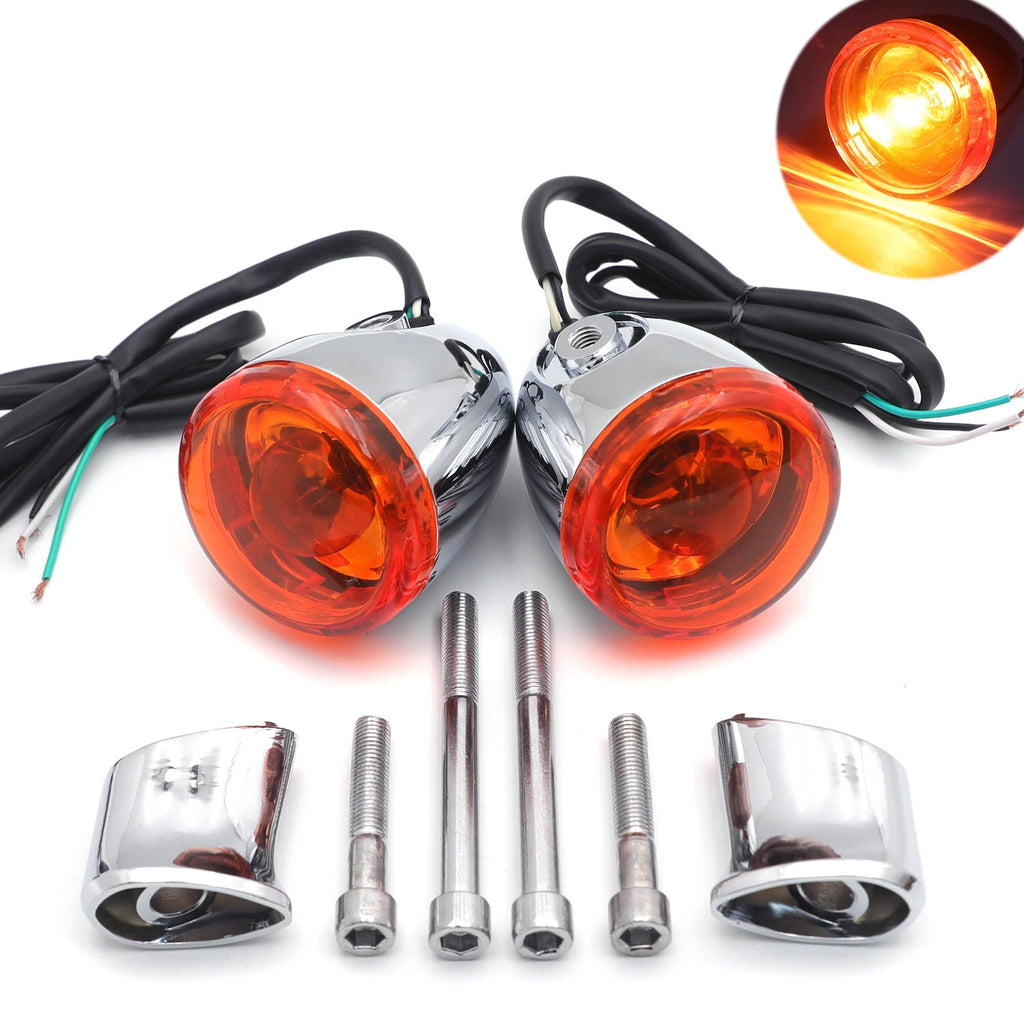 Amber Rear Turn Signal Light Indicator for Harley FXD FXDC (2002–2017)