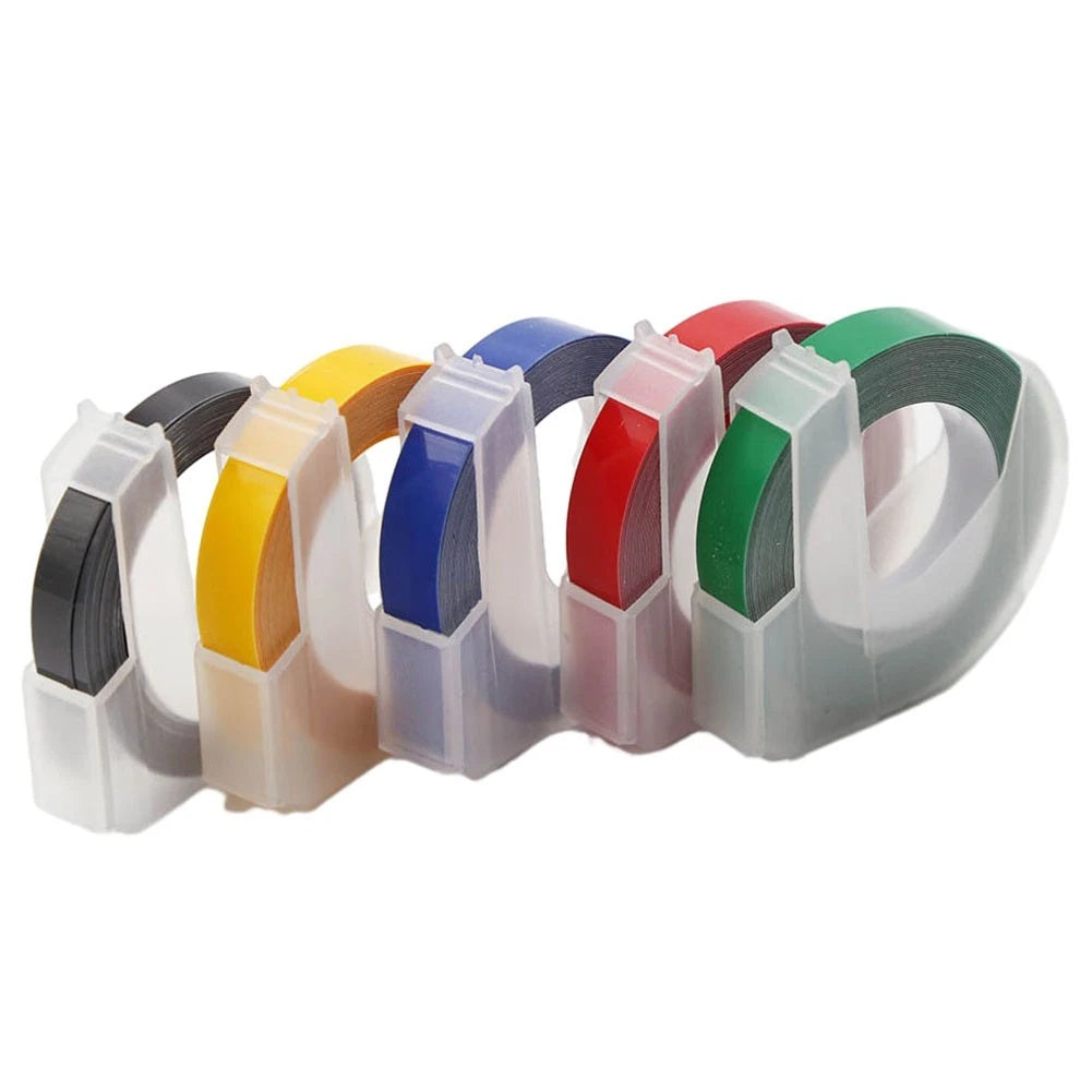 Set of 5 9mm Label Tape for Dymo & Junior Printer