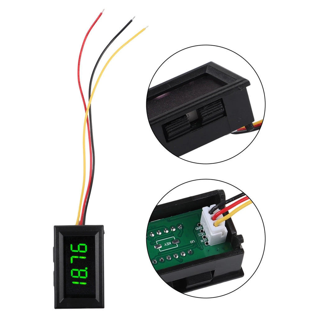 3 Wire Digital Voltmeter DC 036 Inch 4 Digit LED Voltage Tester for