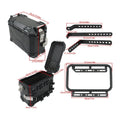 2X Side Case Hard Saddlebag Box Trunk for Motorcycle (with Support Racks)