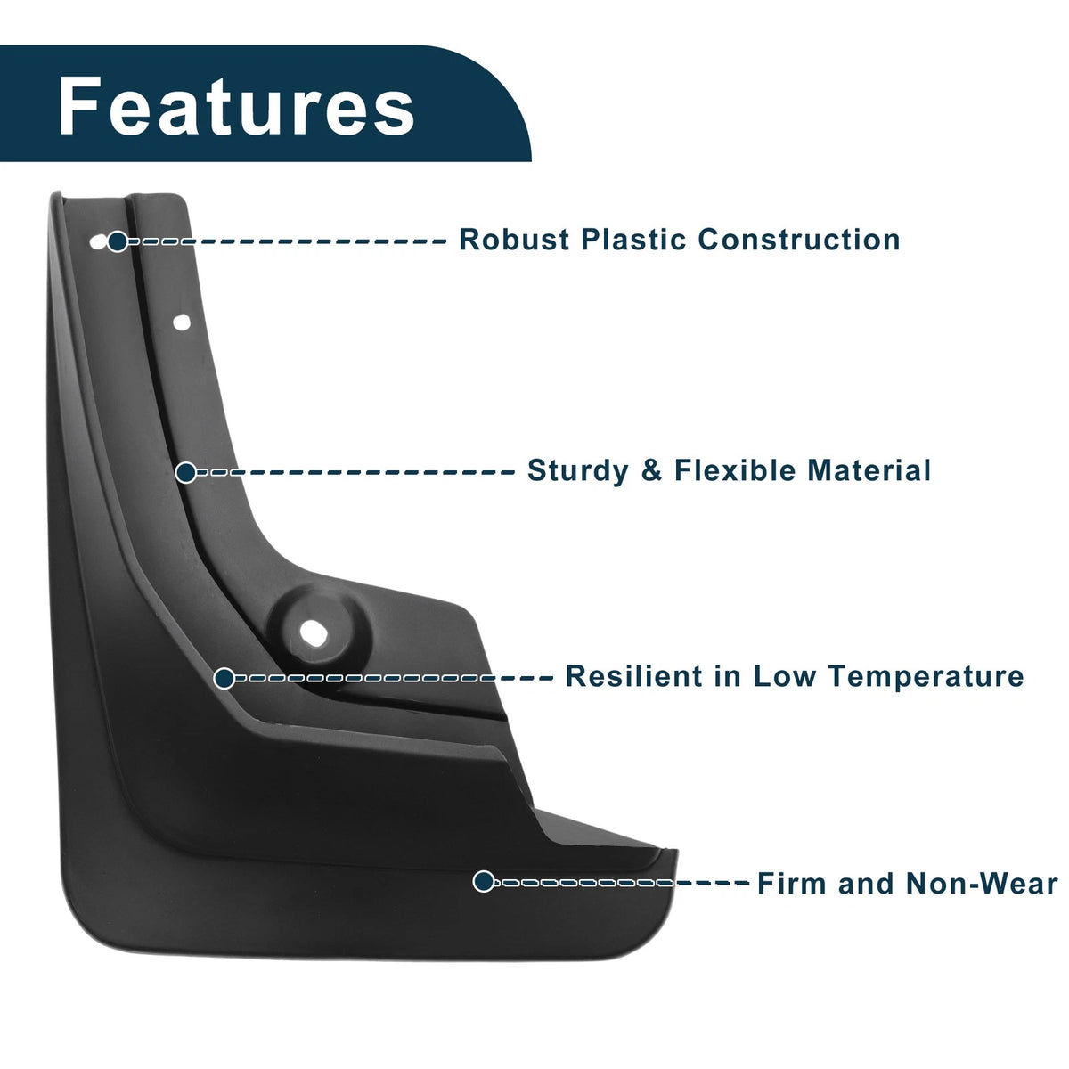 Set of 2 Mud Flaps Splash Guards for Peugeot 4008 (2012–2017)