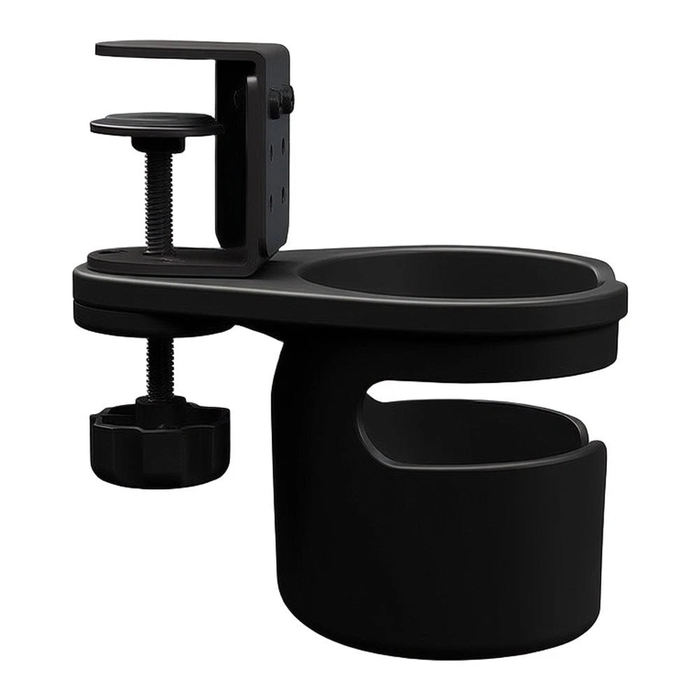 Desk Side Cup Holder with Clamp Base for Easy Desk Edge Mounting
