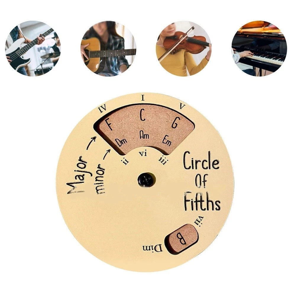 Melody Circle Wooden Tool for Transposing and Harmonizing (64 Characters)