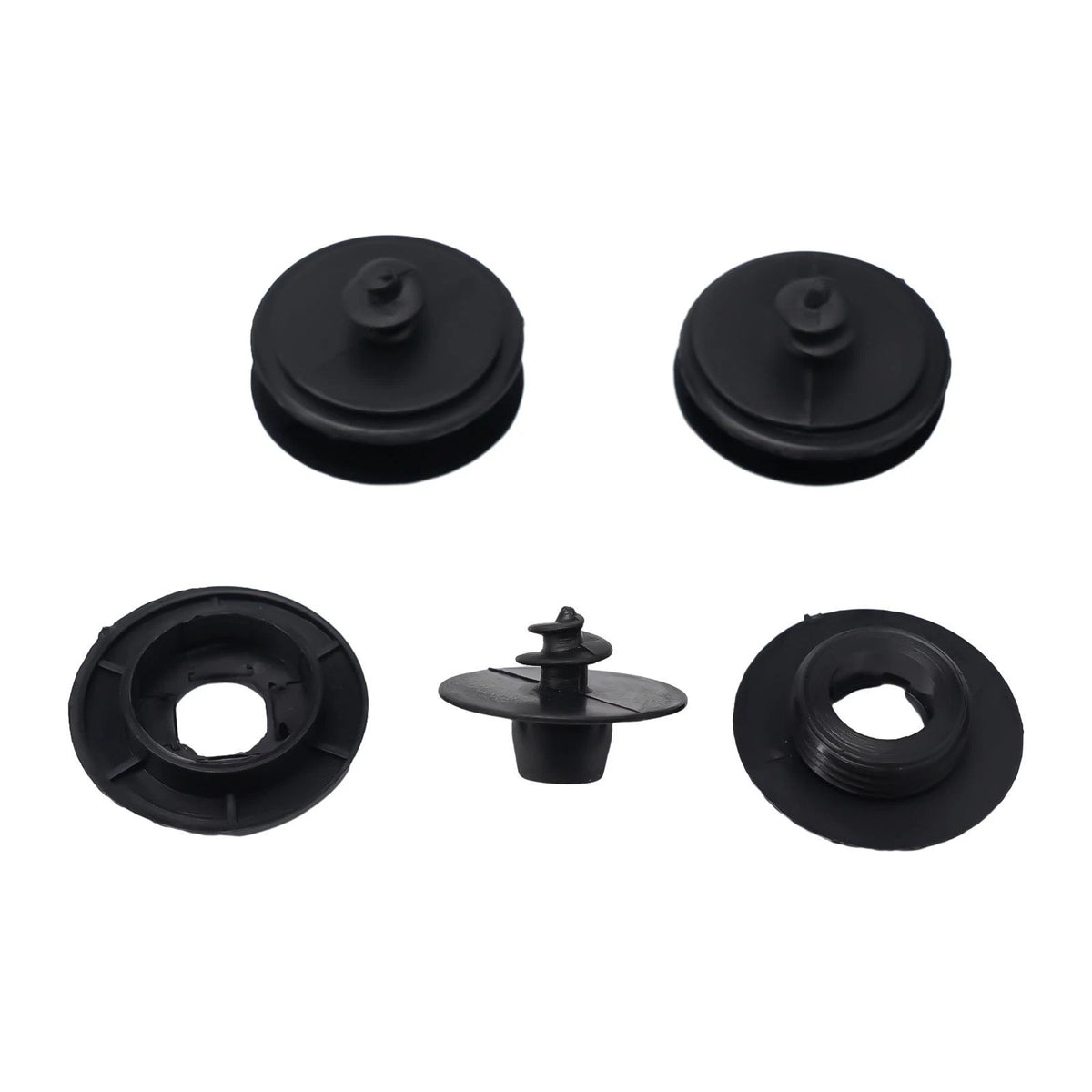 Set of 10 Black Auto Floor Mat Clips for Universal Fit