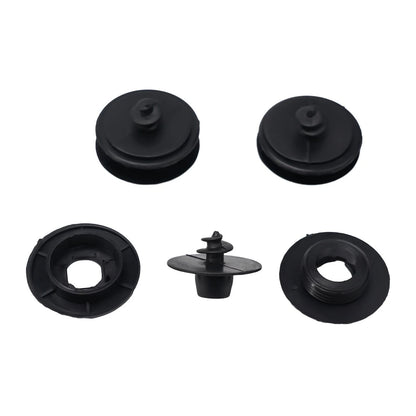 Set of 10 Black Auto Floor Mat Clips for Universal Fit