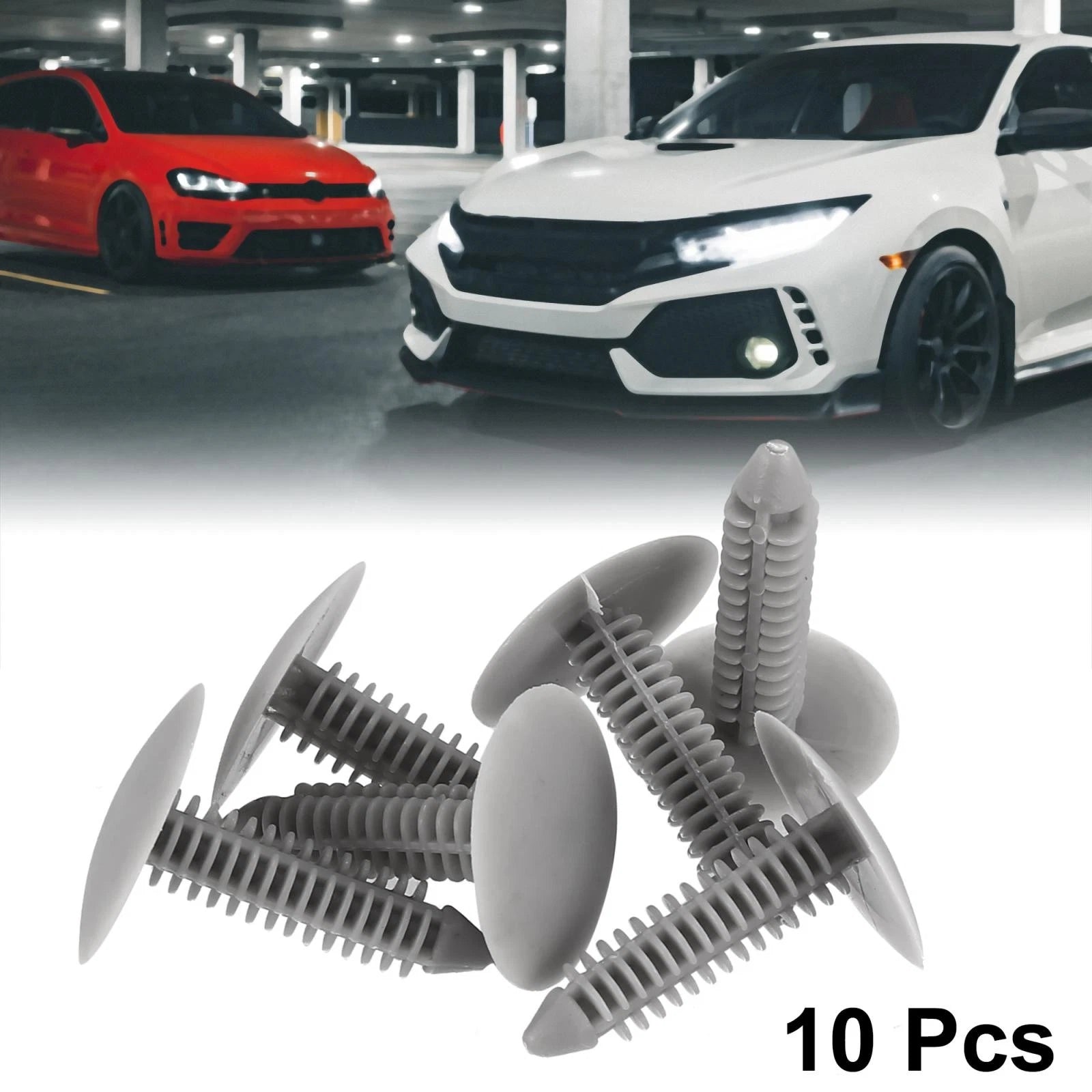 10pcs Plastic Rivets Clips for Universal Car Body (6.5mm Hole)