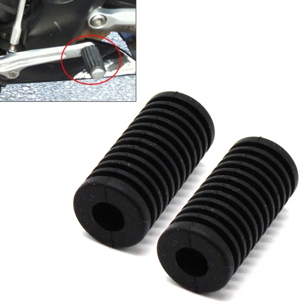 1 Pair Rubber Gear Shifter Lever Foot Pegs for Motorcycle