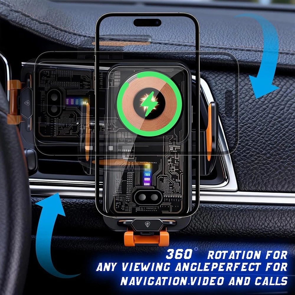 66W Fast Wireless Car Charger Automatic Clamping Mount Air Vent Phone Holder