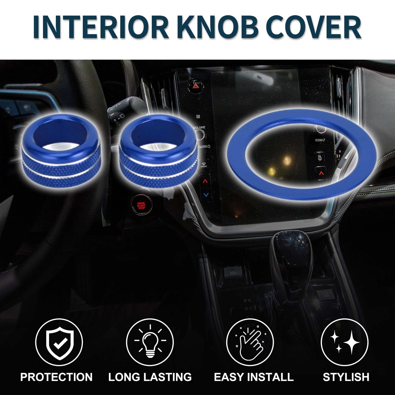 Engine Start Button Knob Cover Ring Replacement for Subaru WRX (2022–2023)