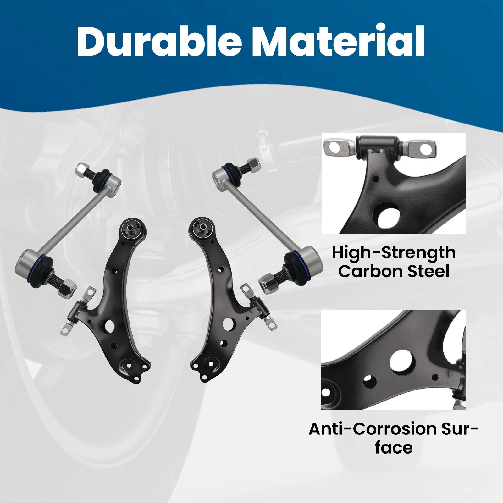 Set of 4 Front Lower Control Arms w/Sway Bar for Camry Avalon (2002–2012)