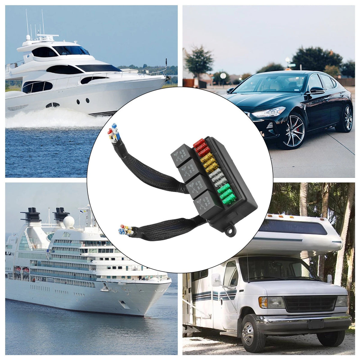 12V Waterproof Fuse Relay Box for Automotive Applications