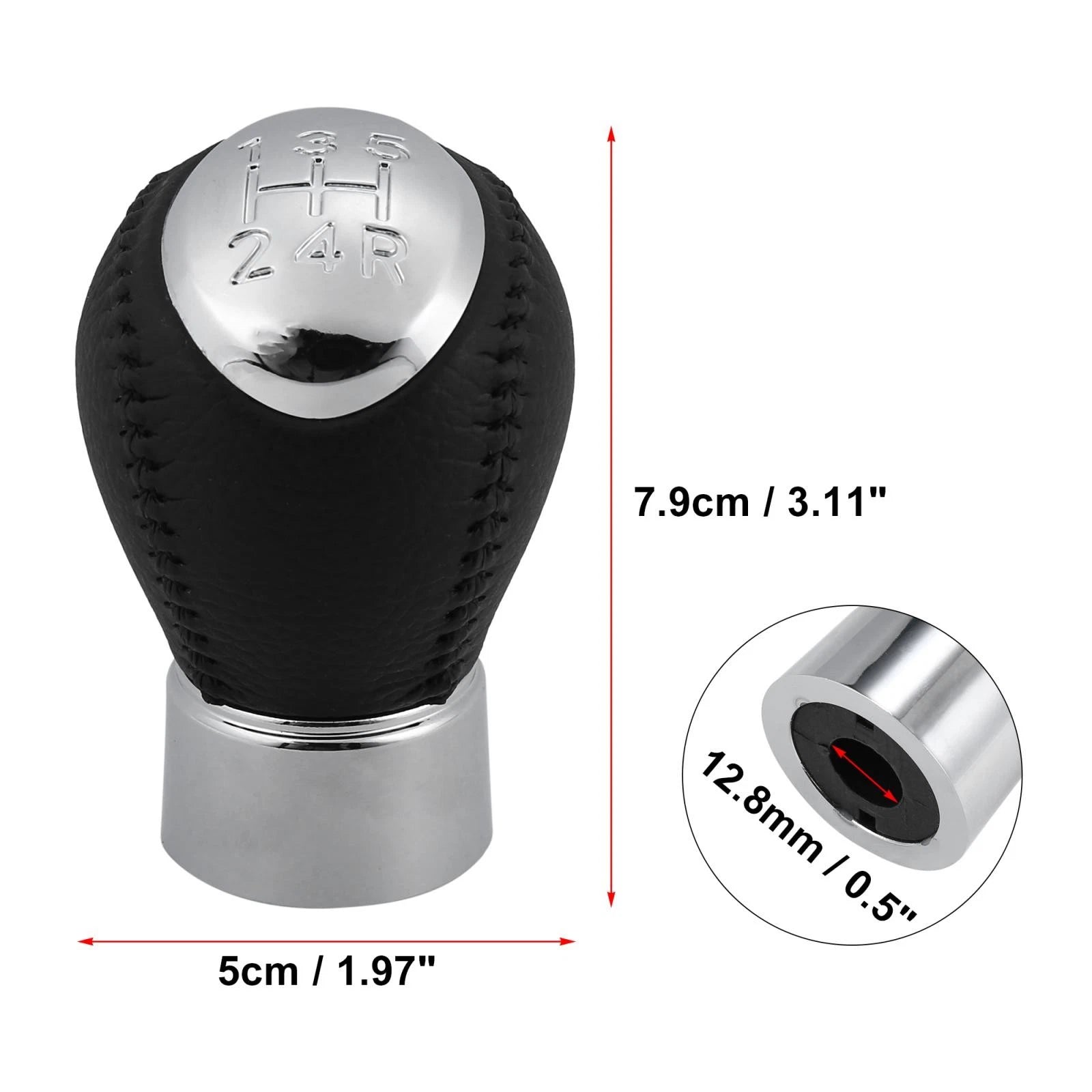Gear Shift Knob Replacement for Mazda 3 5 6 RX8 323 626 (Black) (2004–2012)