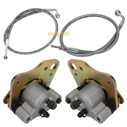 Front Brake Calipers w/Hose Lines for Polaris Scrambler 500 4X4 (2010–2012)