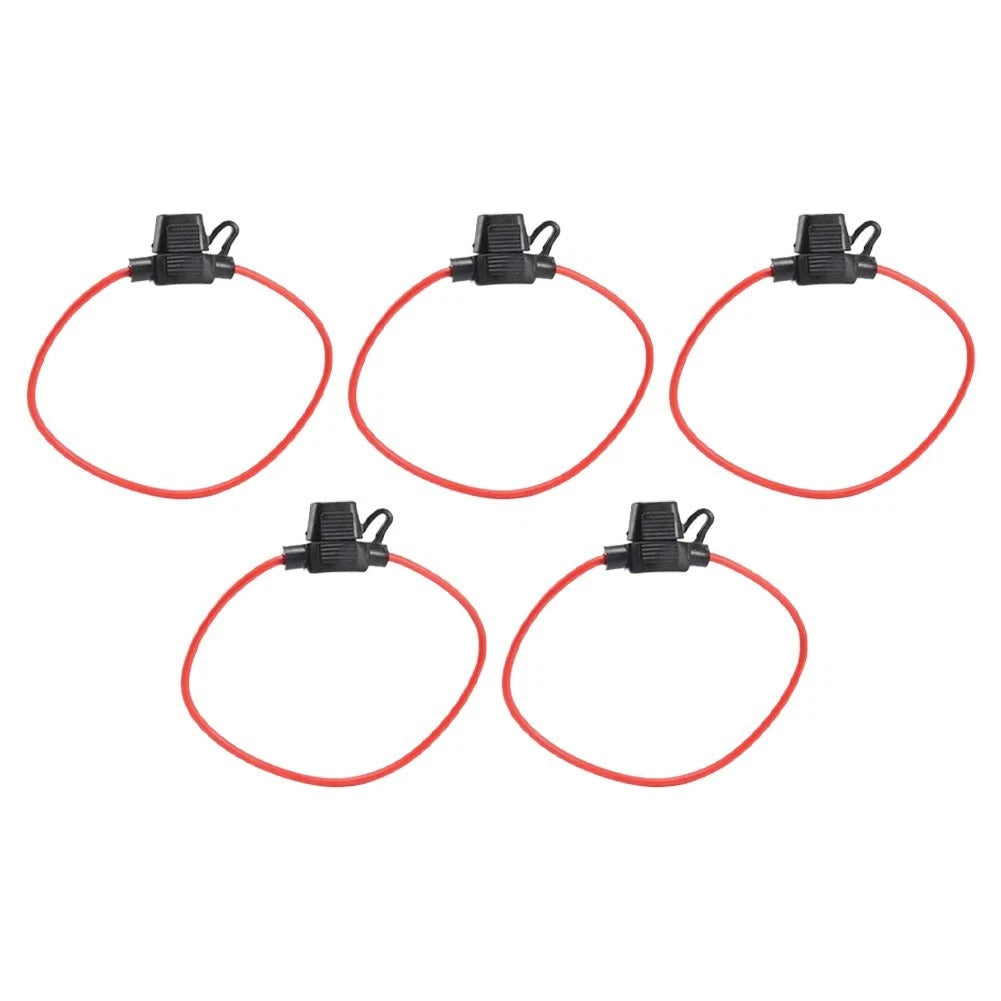 5 Pack Waterproof Inline Fuse Holder 12 Gauge 30A for Universal Use