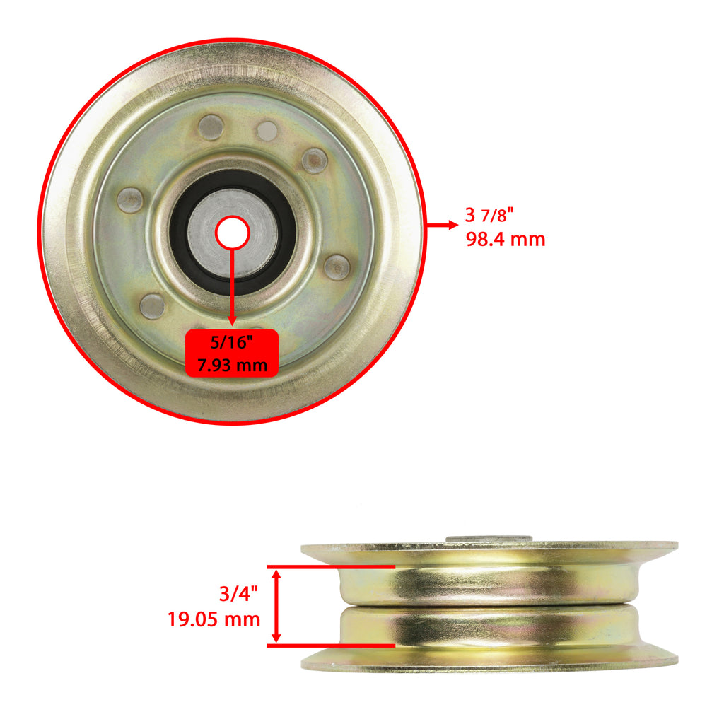 Tiller Idler Pulley Replacement for John Deere X500 X520 X530 (2010–2016)