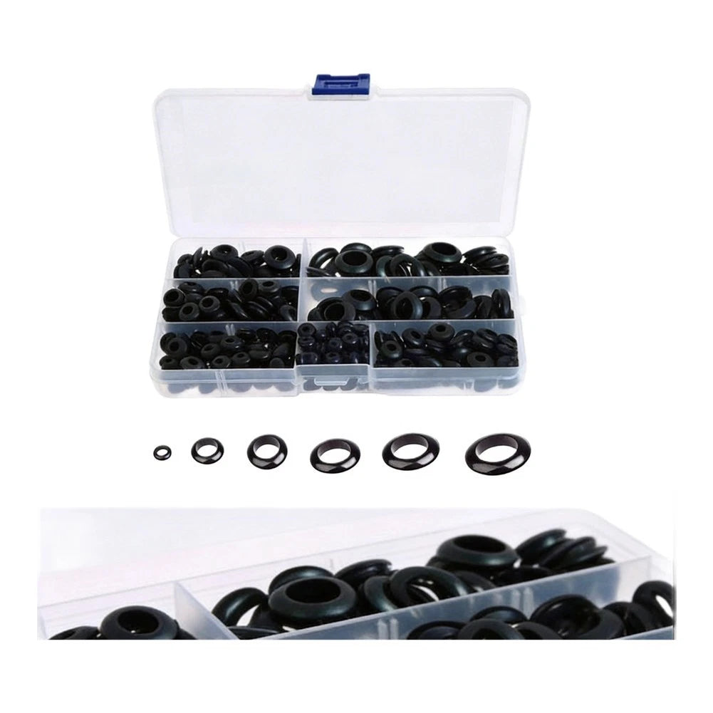 Rubber Grommet Kit 260pcs for Auto Marine RV Lighting Installations