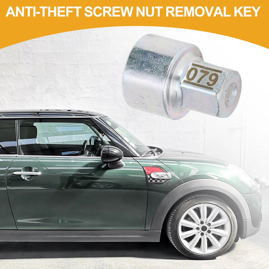 079 Wheel Lock Lugnut Antitheft Key Socket for BMW Mini Cooper (2002–2023)