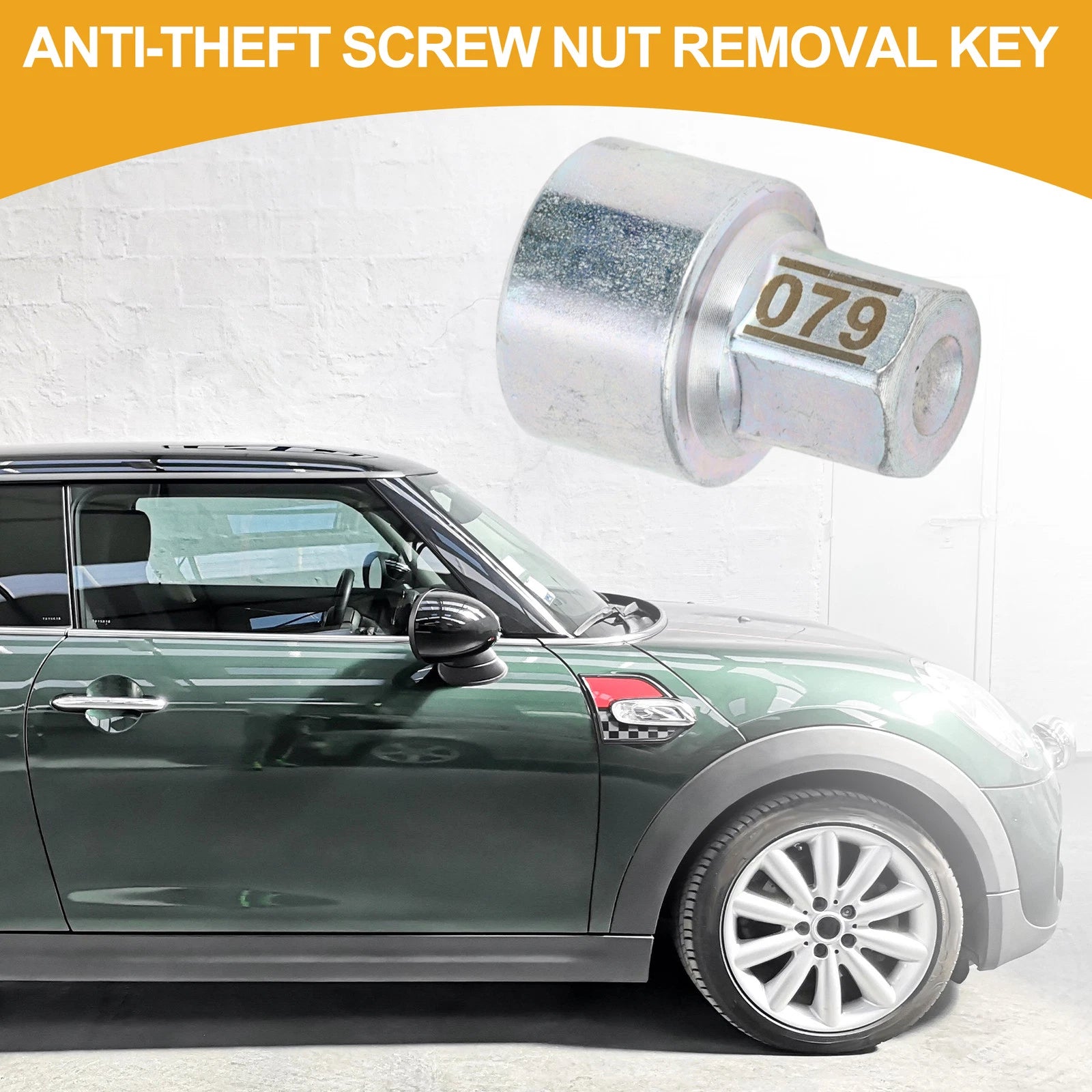 079 Wheel Lock Lugnut Antitheft Key Socket for BMW Mini Cooper (2002–2023)