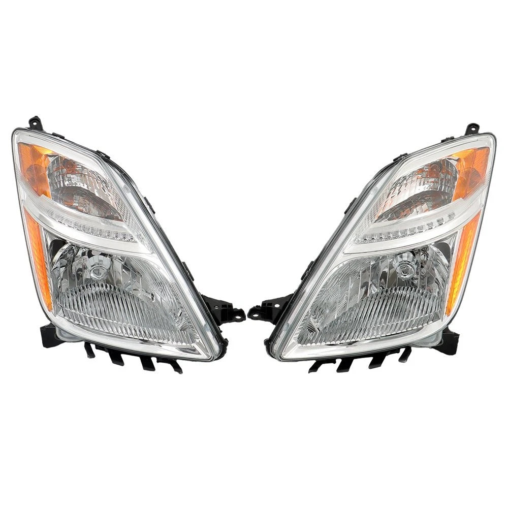 Pair Halogen Headlight Assembly for Toyota Prius (2006–2009)