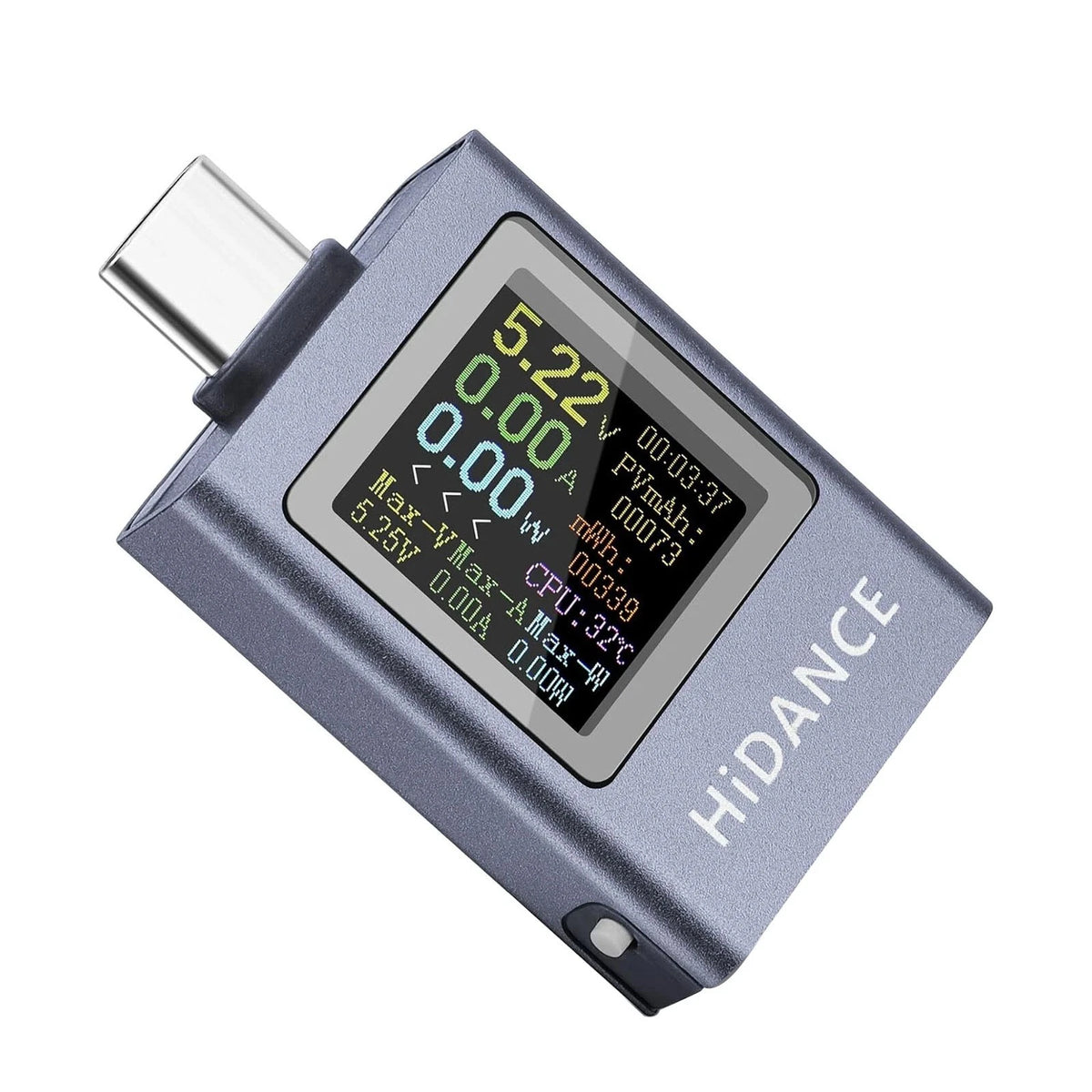 USB C Power Analyzer for Data Logging (Max Record 6 Display Modes)